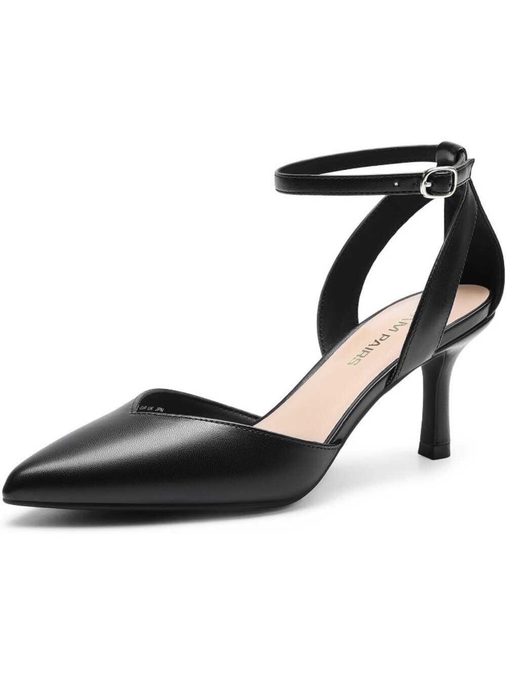 DREAM PAIRS Women's Black Kitten Heels Pumps Closed Pointed Toe Comfortable Shoe